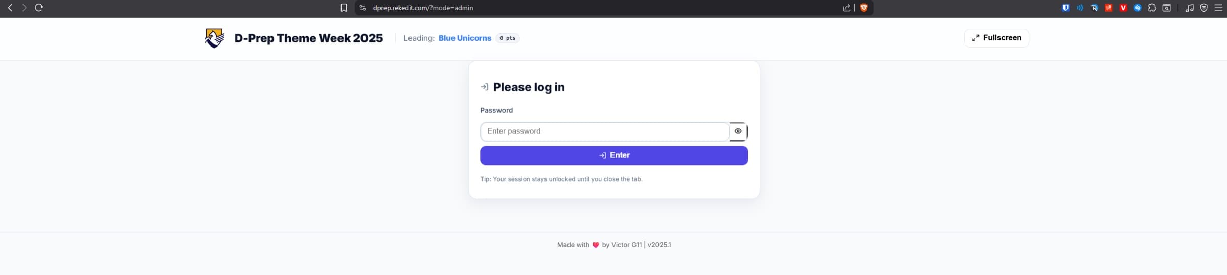 Theme Week Live Leaderboard Platform 2