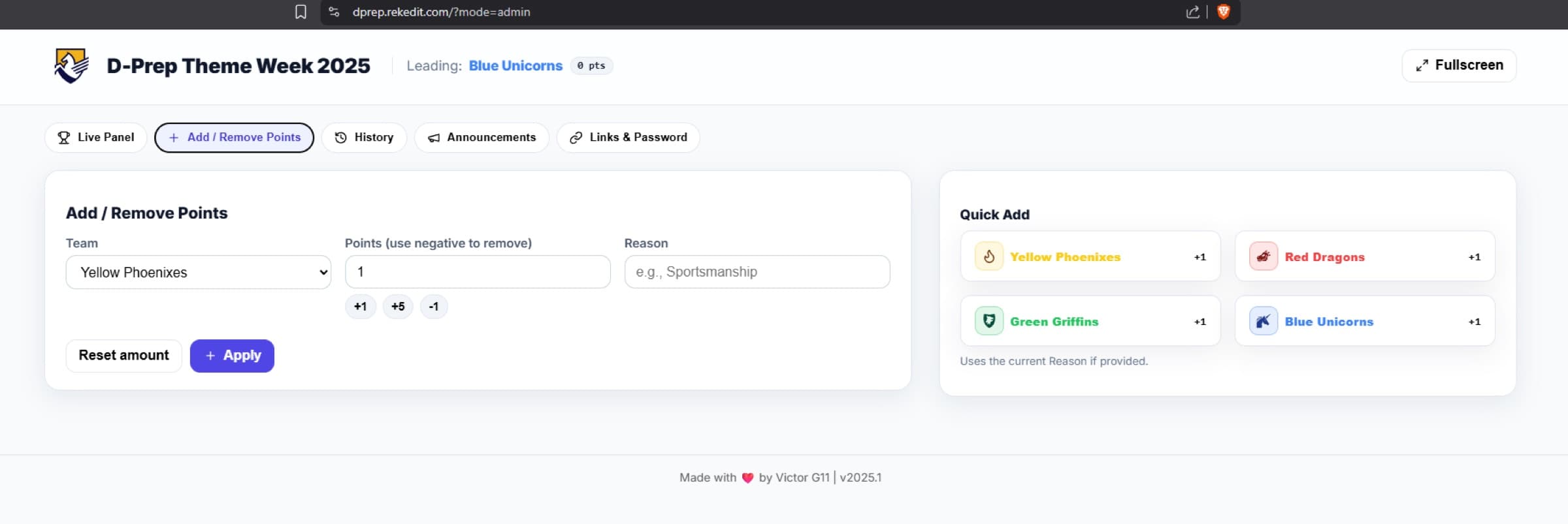 Theme Week Live Leaderboard Platform 4